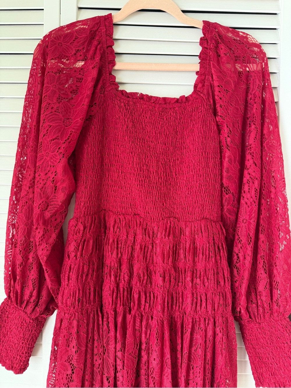 Listicle Women's magenta Lace Midi Dress - Picture 7 of 8